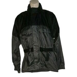 Firstgear Rainman Motorcycle Jacket Black Waterproof Men's Riding Coat Size M‎